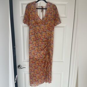 TOPSHOP Gorgeous Floral Midi Dress